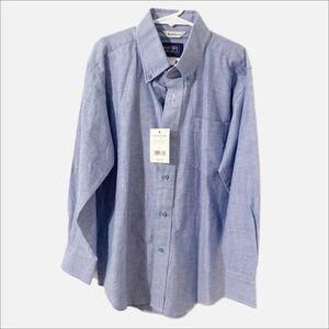 NWT Rugged Bear Wrinkle Resistant Button Front Shirt Button Down Collar Uniform